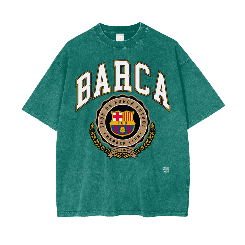Tour Barca Crest Snow Wash T-Shirt Tan