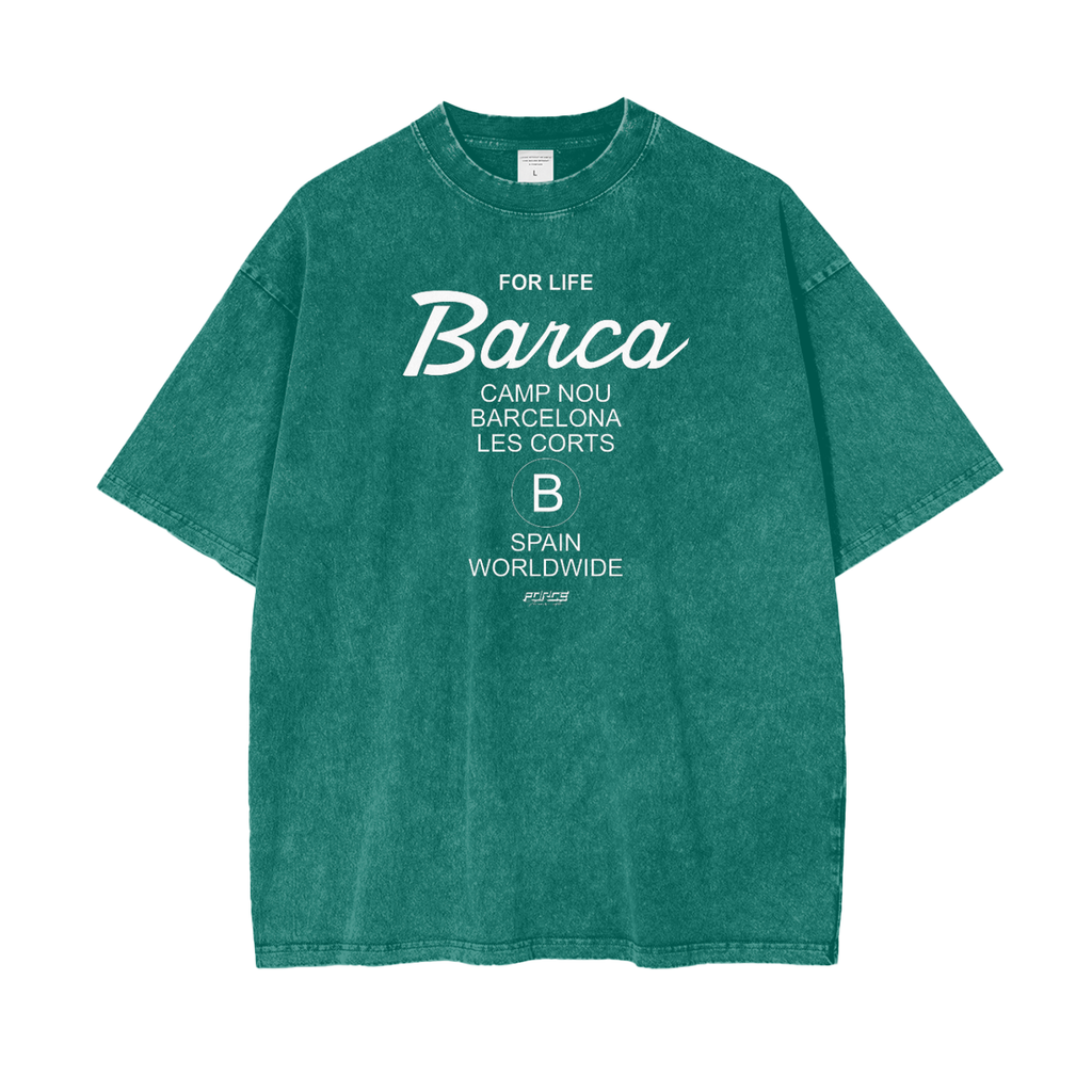 Tour Barca For Life Snow Wash T-Shirt Green