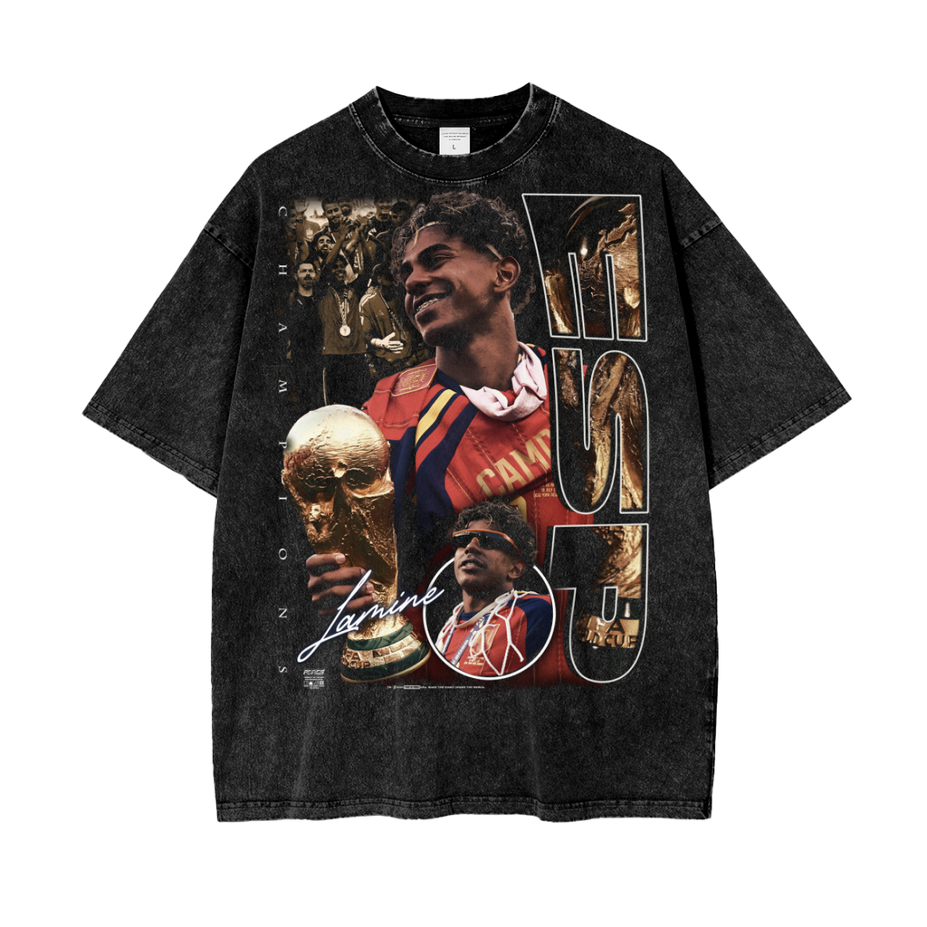 Tour Lamine ESP Champions Oversized Snow Wash T-Shirt