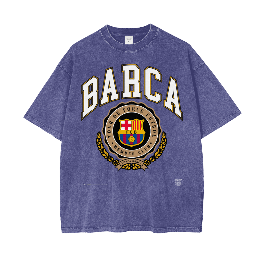 Tour Barca Crest Snow Wash T-Shirt Purple