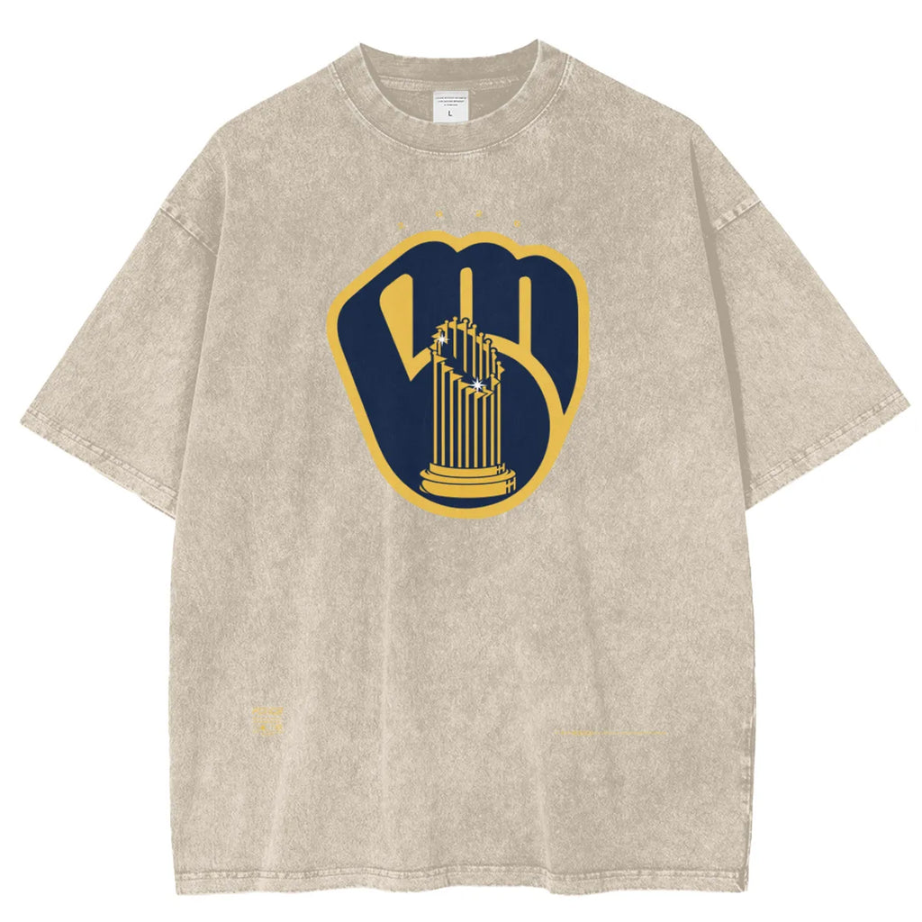 Tour MB Champions Snow Washed Cotton T-Shirt Tan