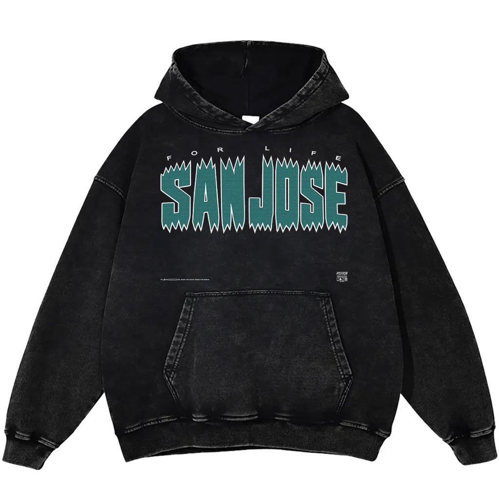 Tour San Jose For Life CHOMP Snow Washed Cotton Hoodie