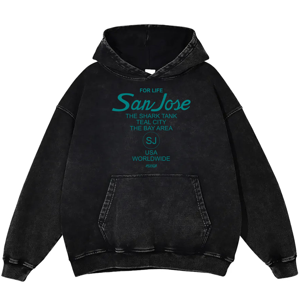 Tour SJ For Life Worldwide Snow Washed Cotton Hoodie