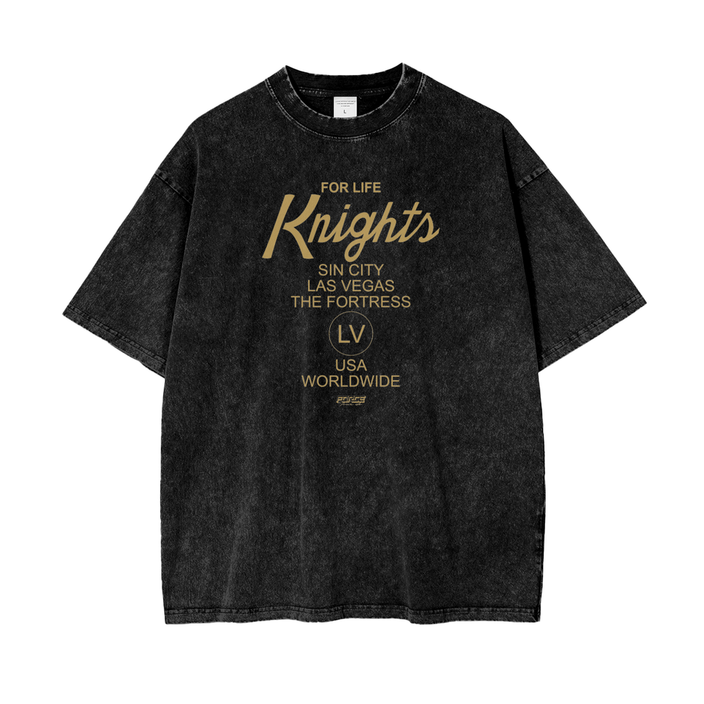 Tour Vegas For Life Snow Wash T-Shirt