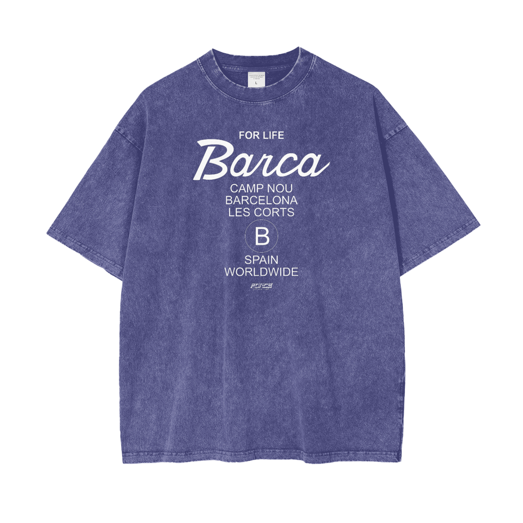 Tour Barca For Life Snow Wash T-Shirt Purple