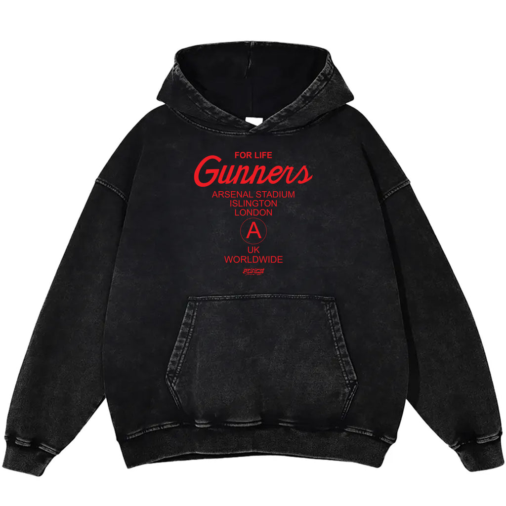Tour Gunners For Life Snow Washed Cotton Hoodie
