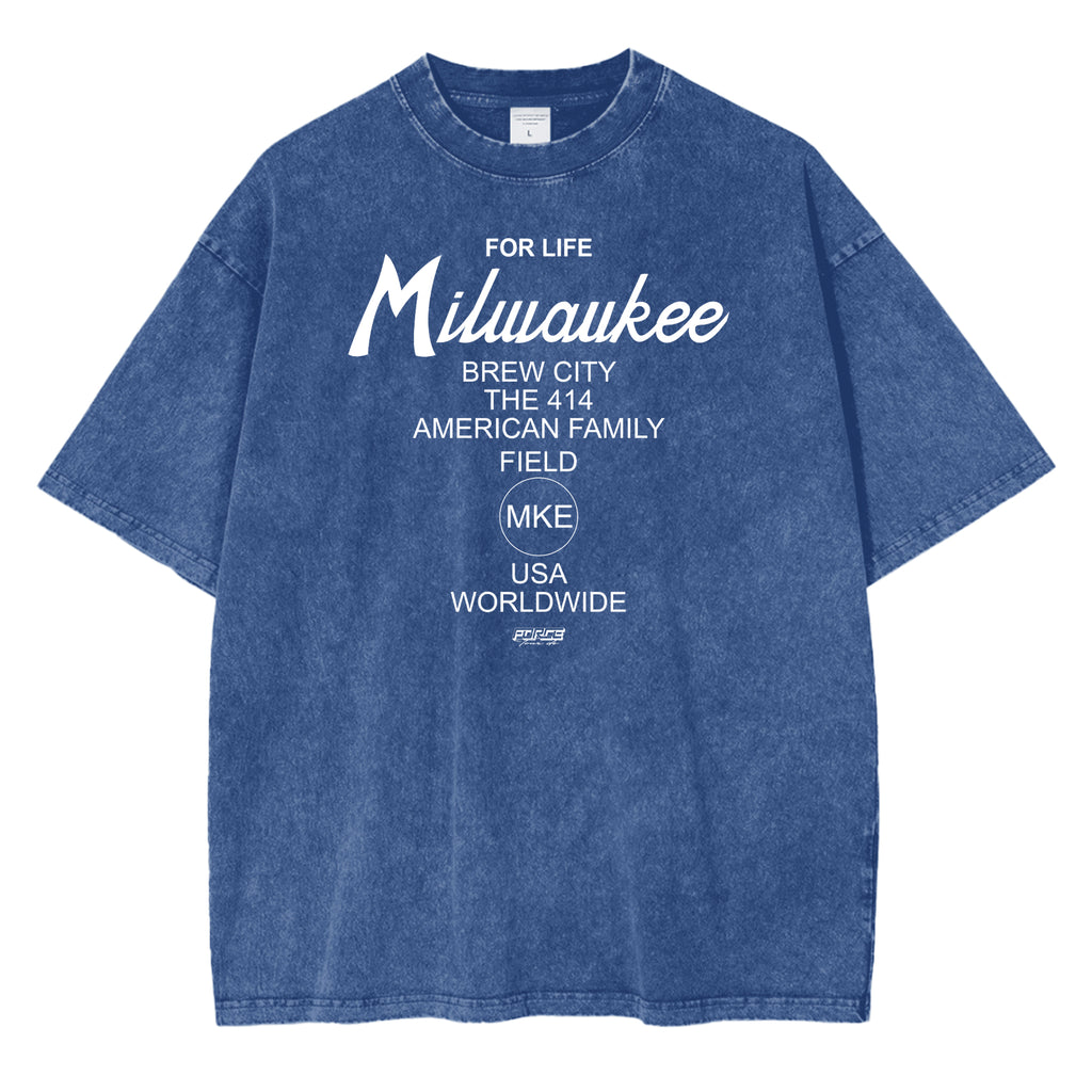 Tour MKE For Life Snow Washed Cotton T-Shirt