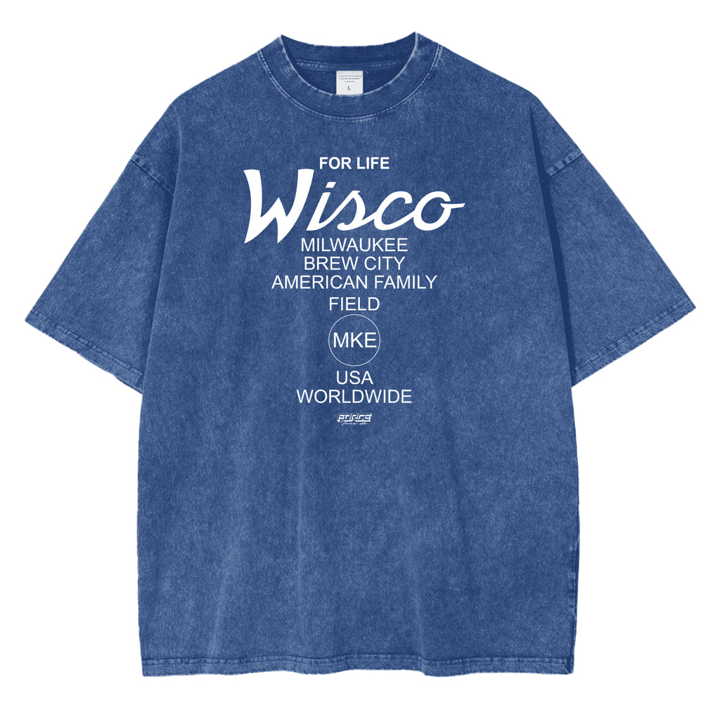 Tour Wisco For Life Snow Washed Cotton T-Shirt